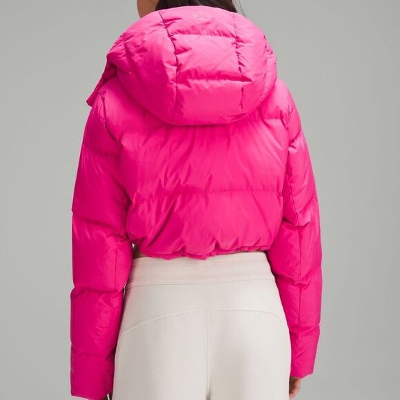 LULULEMON WUNDER Puff SUPER CROPPED JACKET SONIC PINK size 4 6 perfect NWT PERF - Picture 7 of 7